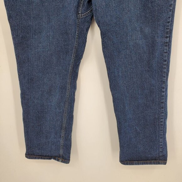 Duluth Trading Co Flex Weekender Trim Fit Men's Dark Wash Denim Jeans 42x30 - Picture 9 of 9